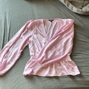 express blush pink blouse